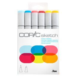 Sketch 6-sæt Perfect Primaries i gruppen Penne / Kunstnerpenne / Illustrationmarkers hos Pen Store (103859)