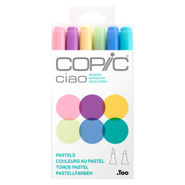 Ciao 6-sæt Pastels i gruppen Penne / Kunstnerpenne / Illustrationmarkers hos Pen Store (103867)