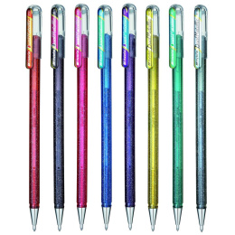 Dual Metallic Hybrid Gel Pen Black + Metallic Red i gruppen Penne / Skrive / Gelpenne hos Pen Store (104615)