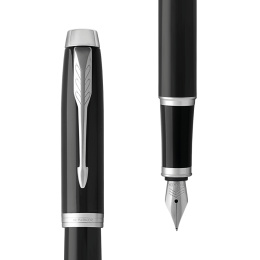 IM Black/Chrome Fyldepen i gruppen Penne / Fine Writing / Fyldepenne hos Pen Store (104667_r)