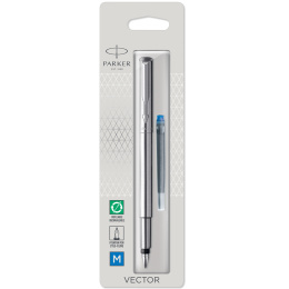 Vector Stainless Steel Fyldepen i gruppen Penne / Fine Writing / Fyldepenne hos Pen Store (104703)