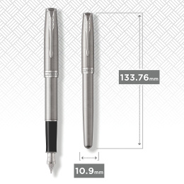 Sonnet Steel/Chrome Fyldepen Fine i gruppen Penne / Fine Writing / Fyldepenne hos Pen Store (104817)
