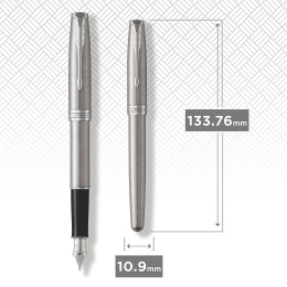 Sonnet Steel/Chrome Fyldepen i gruppen Penne / Fine Writing / Fyldepenne hos Pen Store (104817_r)
