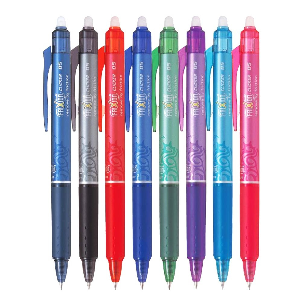 PILOT Set di 3 penne Roller Frixion, punta fine, colore: Blu