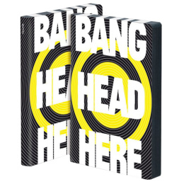 Notesbog Graphic L - Bang Head Here i gruppen Papir & Blok / Skriv og noter / Notesbøger hos Pen Store (104865)