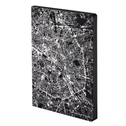 Notesbog Graphic Traveller - Nightflight Paris Silver i gruppen Papir & Blok / Skriv og noter / Notesbøger hos Pen Store (104889)