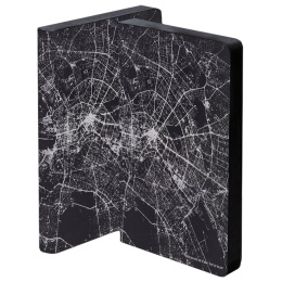 Notesbog Graphic Traveller - Nightflight Berlin Silver i gruppen Papir & Blok / Skriv og noter / Notesbøger hos Pen Store (104890)