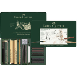 PITT Monochrome sæt 33 stk i gruppen Kunstnerartikler / Kridt og blyanter / Grafit og blyant hos Pen Store (105978)