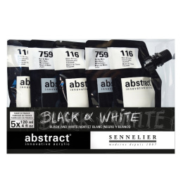 Abstract Acrylic Black & White i gruppen Kunstnerartikler / Kunstnerfarver / Akrylmaling hos Pen Store (106258)