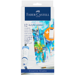 Starter set acrylic colors 12-set i gruppen Kunstnerartikler / Kunstnerfarver / Akrylmaling hos Pen Store (106519)