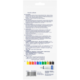 Starter set acrylic colors 12-set i gruppen Kunstnerartikler / Kunstnerfarver / Akrylmaling hos Pen Store (106519)
