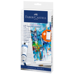Starter set acrylic colors 12-set i gruppen Kunstnerartikler / Kunstnerfarver / Akrylmaling hos Pen Store (106519)