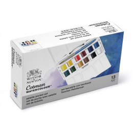 Cotman Water Colors Pocket Plus 12 Half Pans i gruppen Kunstnerartikler / Farver / Akvarelmaling hos Pen Store (107240)