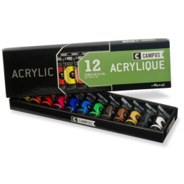 Campus Acrylic sæt 12x21ml i gruppen Kunstnerartikler / Kunstnerfarver / Akrylmaling hos Pen Store (107970)