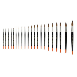 Pure Kolinsky Sable Brush Round 8404 St 4 i gruppen Kunstnerartikler / Pensler / Akvarelpensler hos Pen Store (108297)