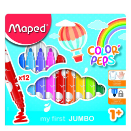 Color Peps Tuschpenne Jumbo 12-sæt i gruppen Kids / Børnepenne / Tusser til børn hos Pen Store (108771)