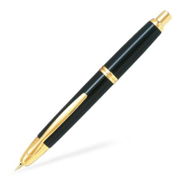 Capless Fyldepen Black/Gold i gruppen Penne / Fine Writing / Fyldepenne hos Pen Store (109539)