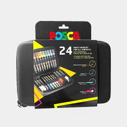 Marker 24-sæt Rubbercase i gruppen Penne / Kunstnerpenne / Illustrationmarkers hos Pen Store (110396)