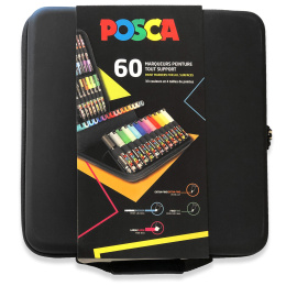 Posca Marker 60-sæt Rubbercase i gruppen Penne / Kunstnerpenne / Illustrationmarkers hos Pen Store (110397)