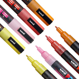 Posca PC-3M Glitter Red tones 4-sæt i gruppen Penne / Kunstnerpenne / Illustrationmarkers hos Pen Store (110416)