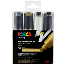 Posca PC-8K Metallic 4-sæt i gruppen Penne / Kunstnerpenne / Illustrationmarkers hos Pen Store (110422)