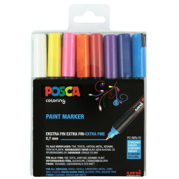 Posca PC-1MR Standard Colours 16-sæt i gruppen Penne / Kunstnerpenne / Illustrationmarkers hos Pen Store (110424)