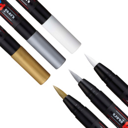Posca Brush PCF-350 Metallic 3-sæt i gruppen Penne / Kunstnerpenne / Penselpenne hos Pen Store (110426)
