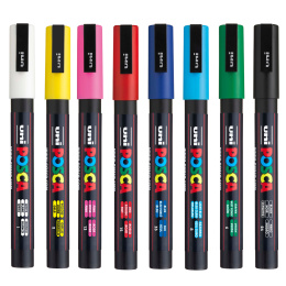 Posca PC-3M Standard Colours 8-sæt i gruppen Penne / Kunstnerpenne / Illustrationmarkers hos Pen Store (110430)