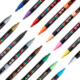 Posca PC-3M Standard Colours 16-sæt i gruppen Penne / Kunstnerpenne / Illustrationmarkers hos Pen Store (110435)