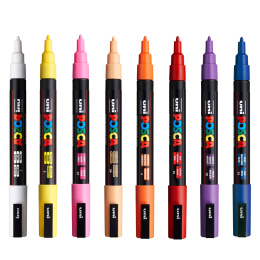 Posca PC-3M Standard Colours 16-sæt i gruppen Penne / Kunstnerpenne / Illustrationmarkers hos Pen Store (110435)