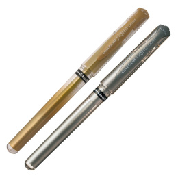 Uni-ball Signo Broad UM-153 Gel - Metallic Silver i gruppen Penne / Skrive / Gelpenne hos Pen Store (110444)