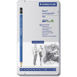 Mars Lumograph sæt 12 stk Sketching i gruppen Kunstnerartikler / Kridt og blyanter / Grafit og blyant hos Pen Store (110872)