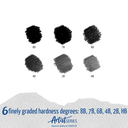 Mars Lumograph Black sæt 6 stk i gruppen Kunstnerartikler / Kridt og blyanter / Grafit og blyant hos Pen Store (110877)