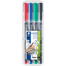 Lumocolor permanent Broad sæt 4 stk i gruppen Penne / Mærkning og kontor / Markeringspenne hos Pen Store (110982)