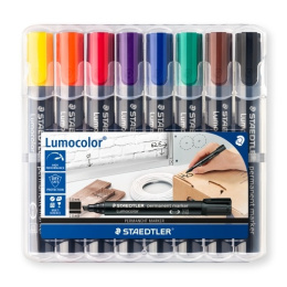 Lumocolor permanent snedskuren sæt 8 stk i gruppen Penne / Mærkning og kontor / Markeringspenne hos Pen Store (111001)