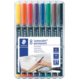 Lumocolor permanent Fine sæt 8 stk i gruppen Penne / Mærkning og kontor / Markeringspenne hos Pen Store (111073)