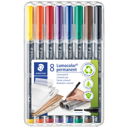 Lumocolor permanent Broad sæt 8 stk i gruppen Penne / Mærkning og kontor / Markeringspenne hos Pen Store (111075)