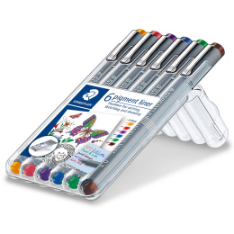 Pigment Liner Color 0.3mm 6-set i gruppen Penne / Skrive / Fineliners hos Pen Store (111208)