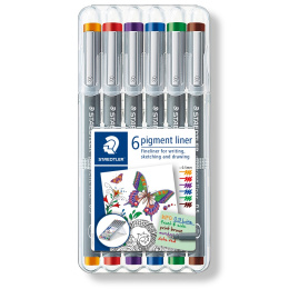 Pigment Liner Color 0.5mm 6-set i gruppen Penne / Skrive / Fineliners hos Pen Store (111221)