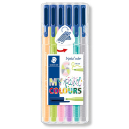 Triplus Color Pastel sæt 6 stk i gruppen Penne / Skrive / Fineliners hos Pen Store (111234)