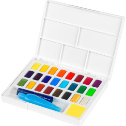 Akvarelsæt 24 farver + pensel i gruppen Kunstnerartikler / Kunstnerfarver / Akvarelmaling hos Pen Store (111744)
