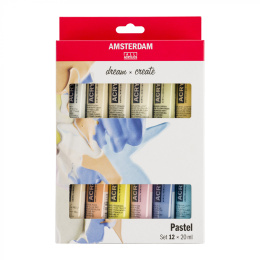 Akryl Pastel Sæt 12 x 20 ml i gruppen Kunstnerartikler / Kunstnerfarver / Akrylmaling hos Pen Store (111752)