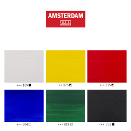 Akryl General Selection Sæt 6 x 20 ml i gruppen Kunstnerartikler / Kunstnerfarver / Akrylmaling hos Pen Store (111755)