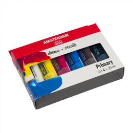 Akryl Primary Sæt 6 x 20 ml i gruppen Kunstnerartikler / Kunstnerfarver / Akrylmaling hos Pen Store (111756)
