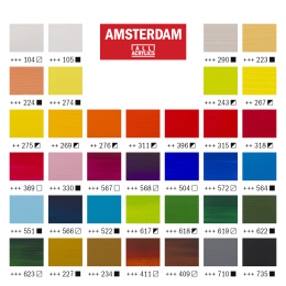 Akryl Standard Sæt 36 x 20 ml i gruppen Kunstnerartikler / Kunstnerfarver / Akrylmaling hos Pen Store (111759)
