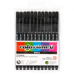 Fineliner Black 12-sæt i gruppen Penne / Skrive / Fineliners hos Pen Store (111853)