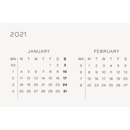 Kalendere 2021 12M Daily Planner A5 Black i gruppen Papir & Blok / Kalendere / 12 mdr kalendere hos Pen Store (112293)