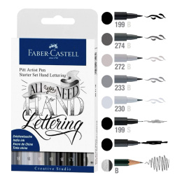 PITT Artist Hand Lettering Starter Set i gruppen Hobby & Kreativitet / Kalligrafi / Lettering sæt hos Pen Store (112444)