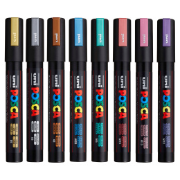 Posca PC-5M Metallic Colours 8-sæt i gruppen Penne / Kunstnerpenne / Illustrationmarkers hos Pen Store (112630)