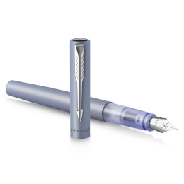 Vector XL Silver-Blue Fyldepen i gruppen Penne / Fine Writing / Fyldepenne hos Pen Store (112678_r)